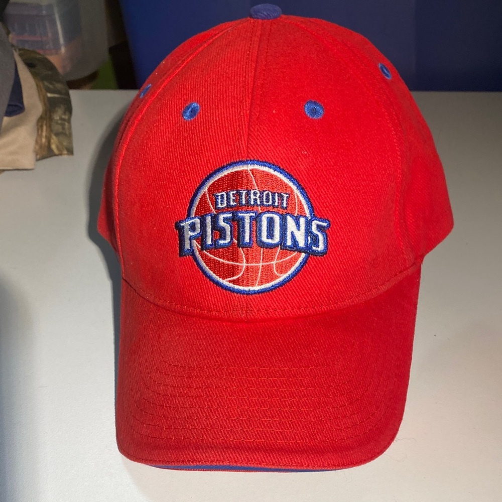 Detroit Pistons NBA Men’s Red Adjustable Hat Cap